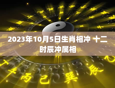 2023年10月5日生肖相冲 十二时辰冲属相