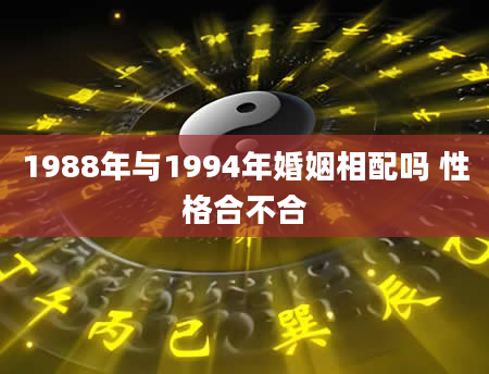 1988年与1994年婚姻相配吗 性格合不合