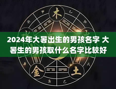 2024年大暑出生的男孩名字 大暑生的男孩取什么名字比较好