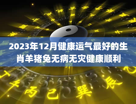 2023年12月健康运气最好的生肖羊猪兔无病无灾健康顺利