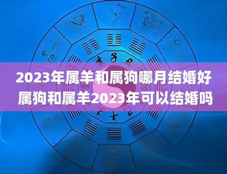 2023年属羊和属狗哪月结婚好 属狗和属羊2023年可以结婚吗