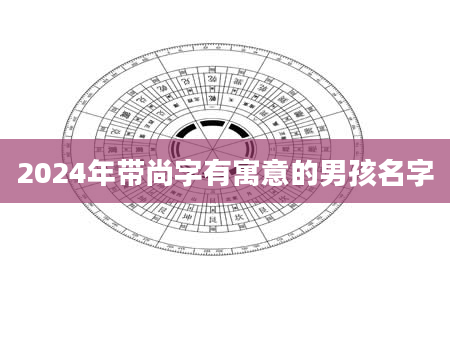 2024年带尚字有寓意的男孩名字