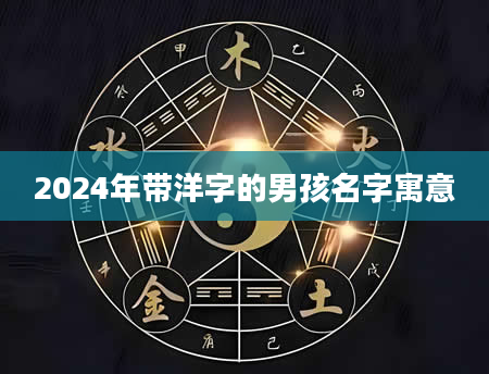 2024年带洋字的男孩名字寓意