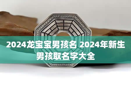 2024龙宝宝男孩名 2024年新生男孩取名字大全