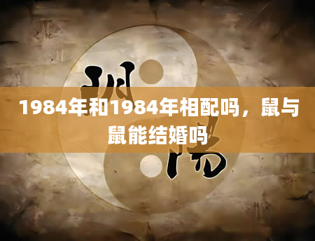 1984年和1984年相配吗，鼠与鼠能结婚吗