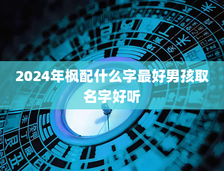 2024年枫配什么字最好男孩取名字好听