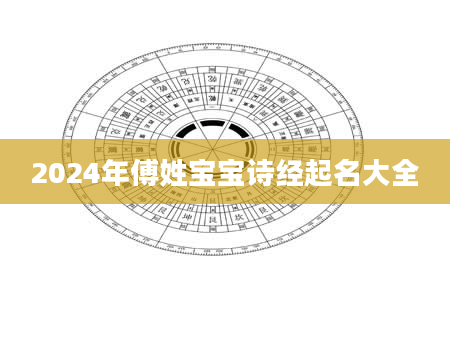 2024年傅姓宝宝诗经起名大全