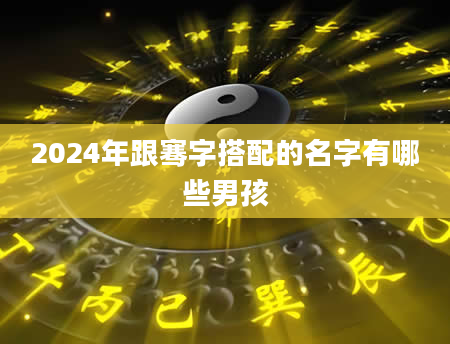 2024年跟骞字搭配的名字有哪些男孩