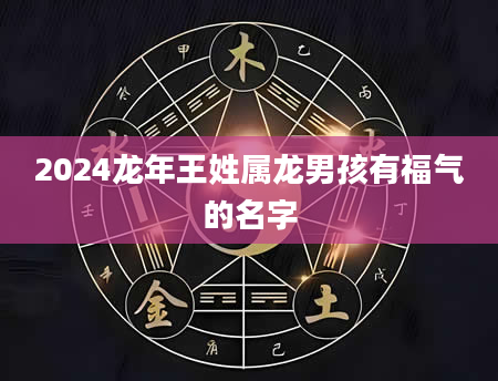 2024龙年王姓属龙男孩有福气的名字