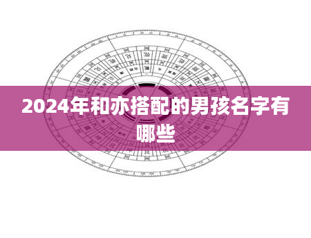 2024年和亦搭配的男孩名字有哪些