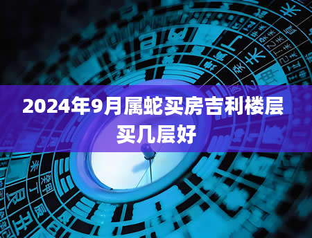 2024年9月属蛇买房吉利楼层 买几层好