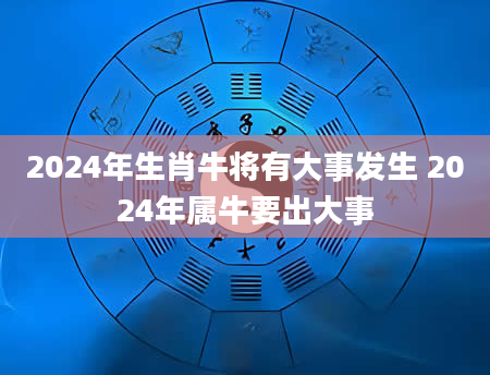 2024年生肖牛将有大事发生 2024年属牛要出大事