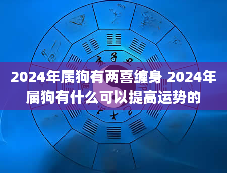 2024年属狗有两喜缠身 2024年属狗有什么可以提高运势的