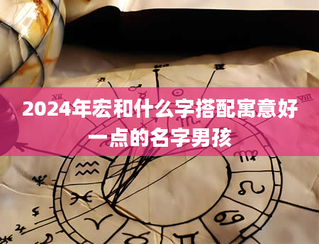 2024年宏和什么字搭配寓意好一点的名字男孩