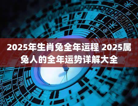 2025年生肖兔全年运程 2025属兔人的全年运势详解大全