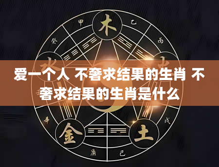 爱一个人 不奢求结果的生肖 不奢求结果的生肖是什么