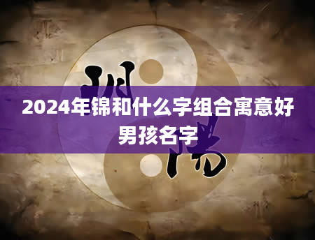 2024年锦和什么字组合寓意好男孩名字