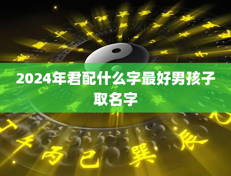 2024年君配什么字最好男孩子取名字