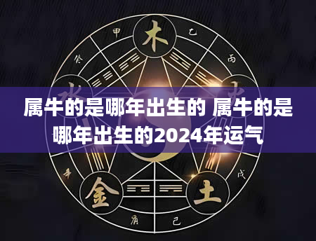 属牛的是哪年出生的 属牛的是哪年出生的2024年运气