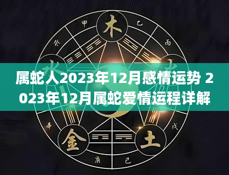 属蛇人2023年12月感情运势 2023年12月属蛇爱情运程详解