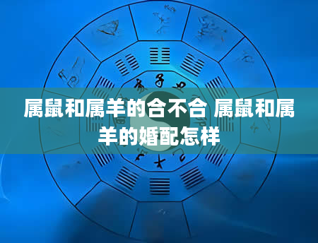 属鼠和属羊的合不合 属鼠和属羊的婚配怎样