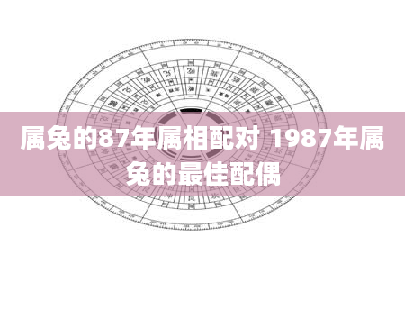 属兔的87年属相配对 1987年属兔的最佳配偶