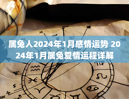 属兔人2024年1月感情运势 2024年1月属兔爱情运程详解