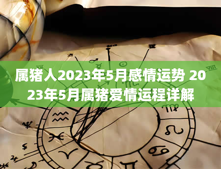 属猪人2023年5月感情运势 2023年5月属猪爱情运程详解