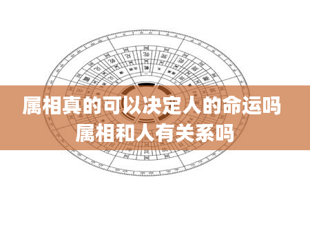 属相真的可以决定人的命运吗 属相和人有关系吗