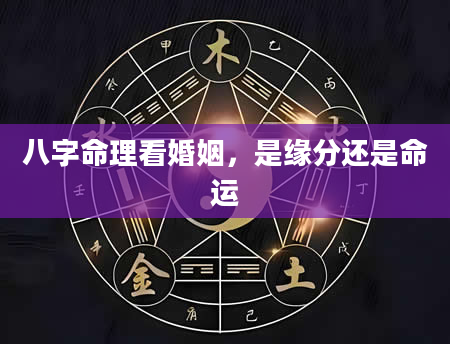 八字命理看婚姻，是缘分还是命运