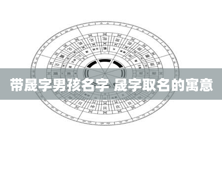 带晟字男孩名字 晟字取名的寓意