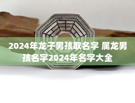 2024年龙子男孩取名字 属龙男孩名字2024年名字大全