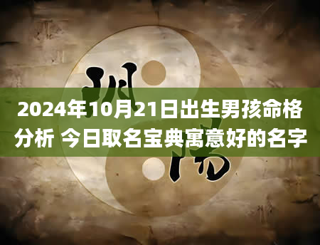 2024年10月21日出生男孩命格分析 今日取名宝典寓意好的名字