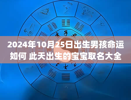 2024年10月25日出生男孩命运如何 此天出生的宝宝取名大全