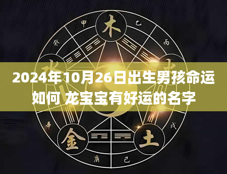 2024年10月26日出生男孩命运如何 龙宝宝有好运的名字