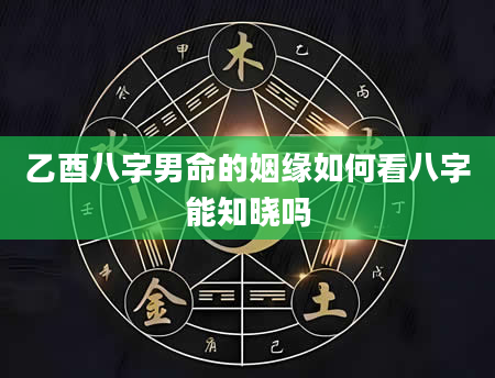 乙酉八字男命的姻缘如何看八字能知晓吗