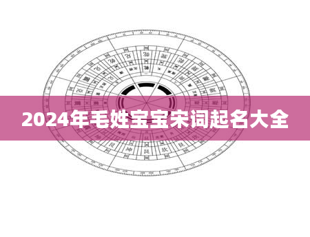 2024年毛姓宝宝宋词起名大全