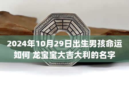 2024年10月29日出生男孩命运如何 龙宝宝大吉大利的名字