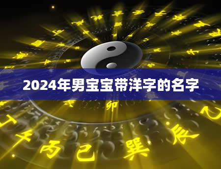 2024年男宝宝带洋字的名字