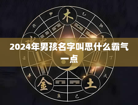 2024年男孩名字叫思什么霸气一点