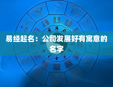 易经起名：公司发展好有寓意的名字