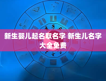 新生婴儿起名取名字 新生儿名字大全免费