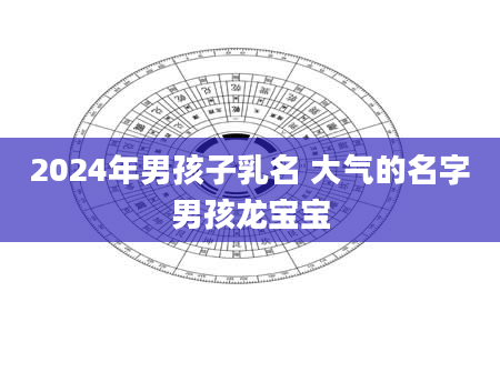 2024年男孩子乳名 大气的名字男孩龙宝宝