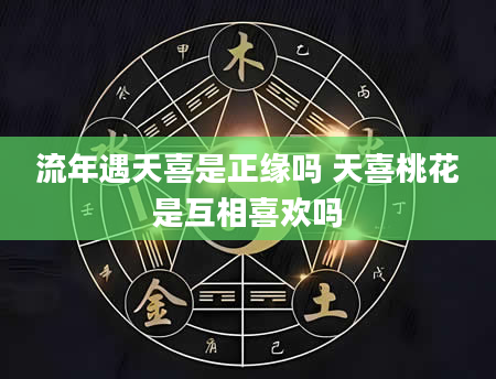 流年遇天喜是正缘吗 天喜桃花是互相喜欢吗