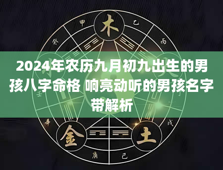 2024年农历九月初九出生的男孩八字命格 响亮动听的男孩名字带解析