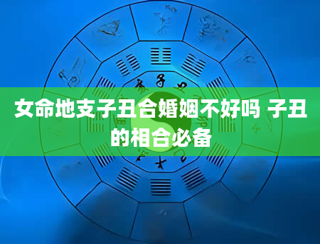 女命地支子丑合婚姻不好吗 子丑的相合必备