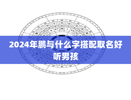 2024年鹏与什么字搭配取名好听男孩