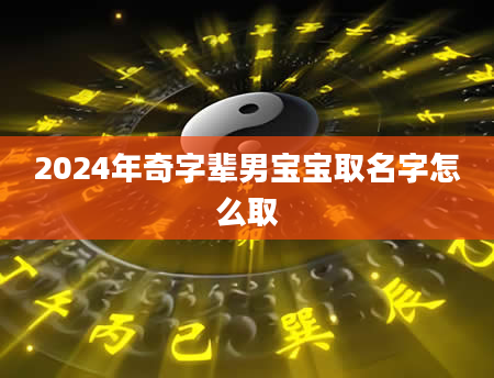 2024年奇字辈男宝宝取名字怎么取