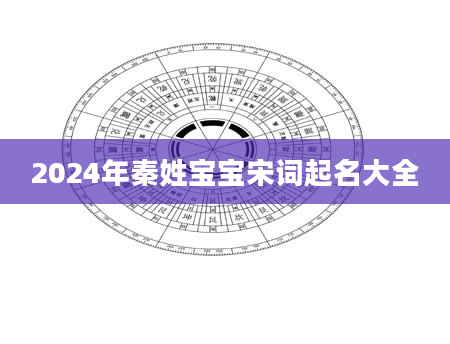 2024年秦姓宝宝宋词起名大全