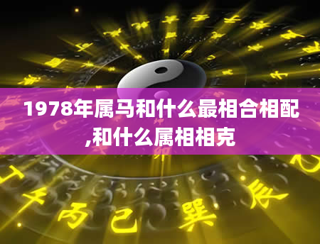 1978年属马和什么最相合相配,和什么属相相克